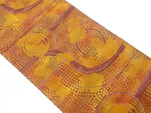 ふくれ織曲線・円模様織出し名古屋帯